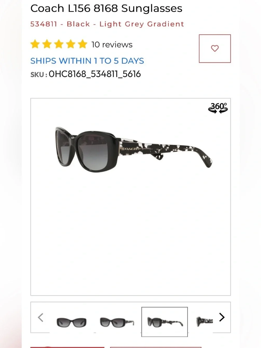 Coach L156 8168 Sunglasses ( Women ) - Picture 4 of 7